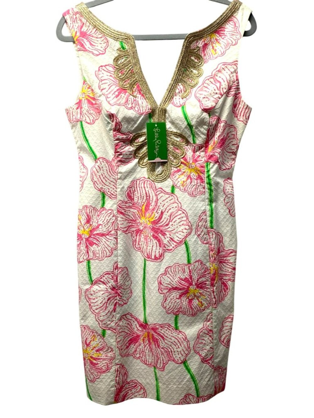 Lilly Pulitzer Janice Shift Dress Sleeveless Clover Cup Floral Print Size 10 NWT - Picture 7 of 10